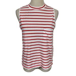 AYR Red and White Striped Tank Top